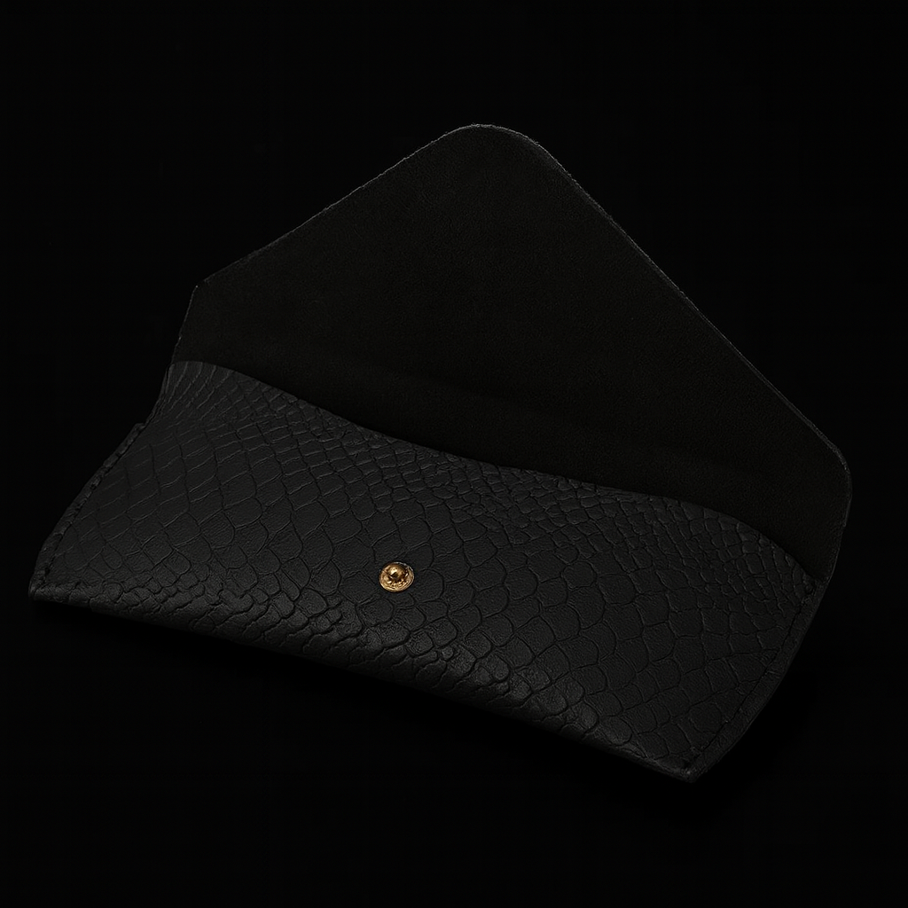 Crocodile Leather Sunglasses Case