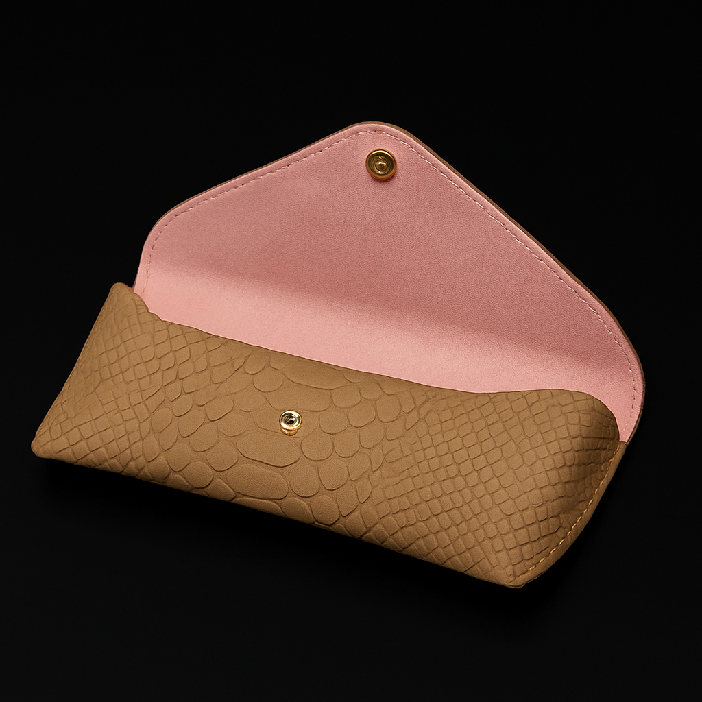 Crocodile Leather Sunglasses Case