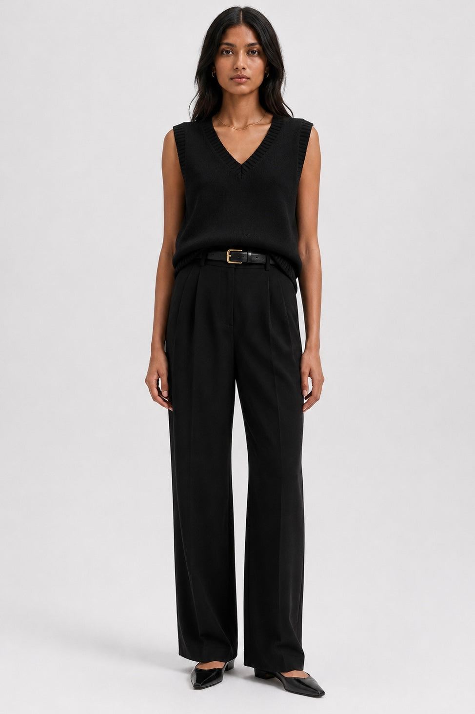 Classic V-Neck Knit Vest