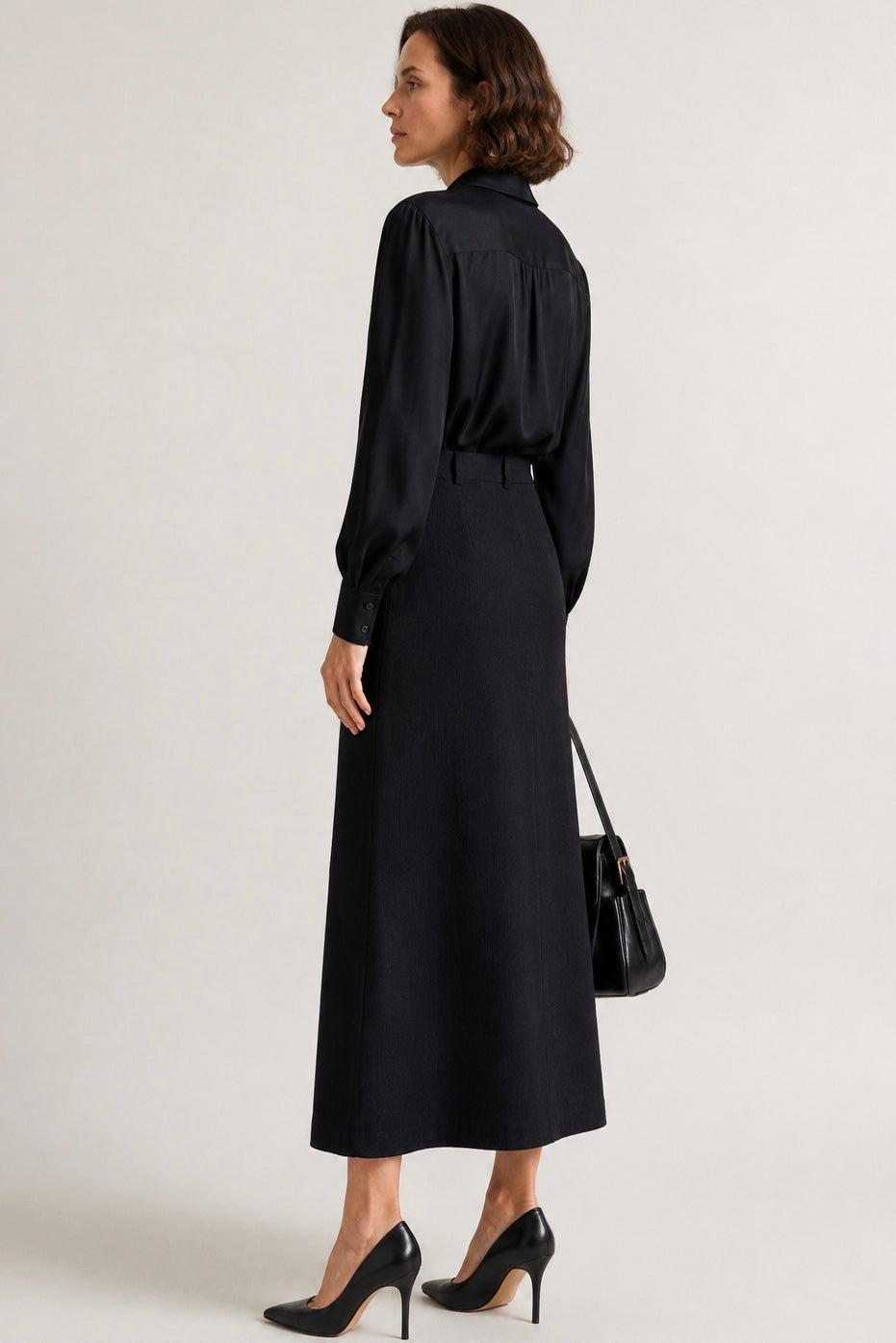 Meridian Structured Midi Skirt