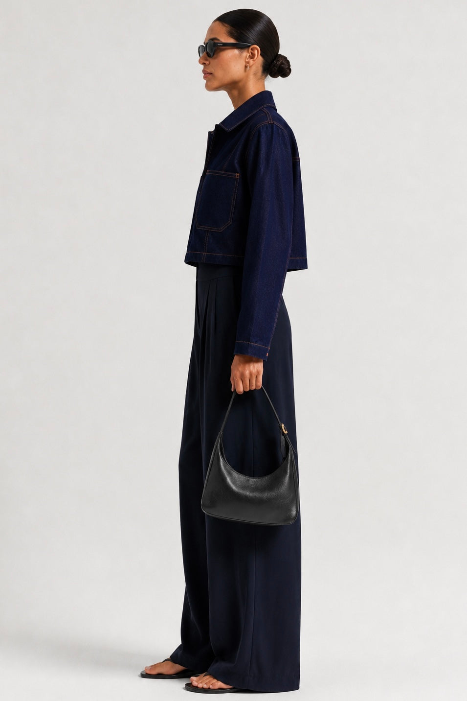 Hollis Cropped Denim Shirt