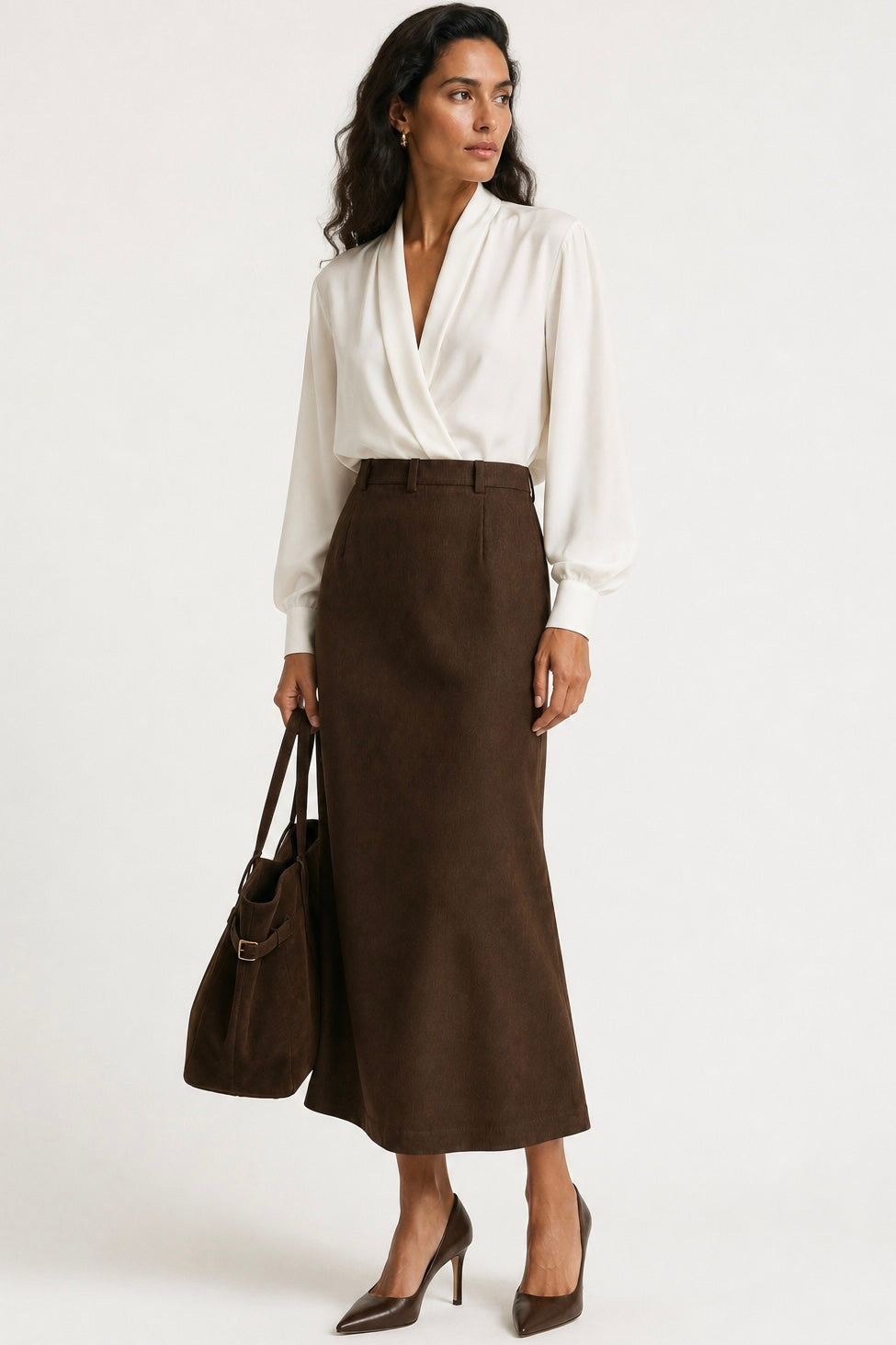 Meridian Structured Midi Skirt