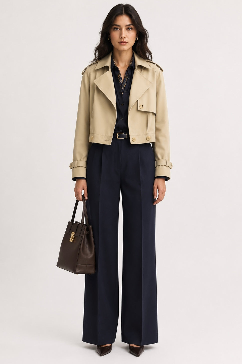 Harper Cropped Trench Jacket