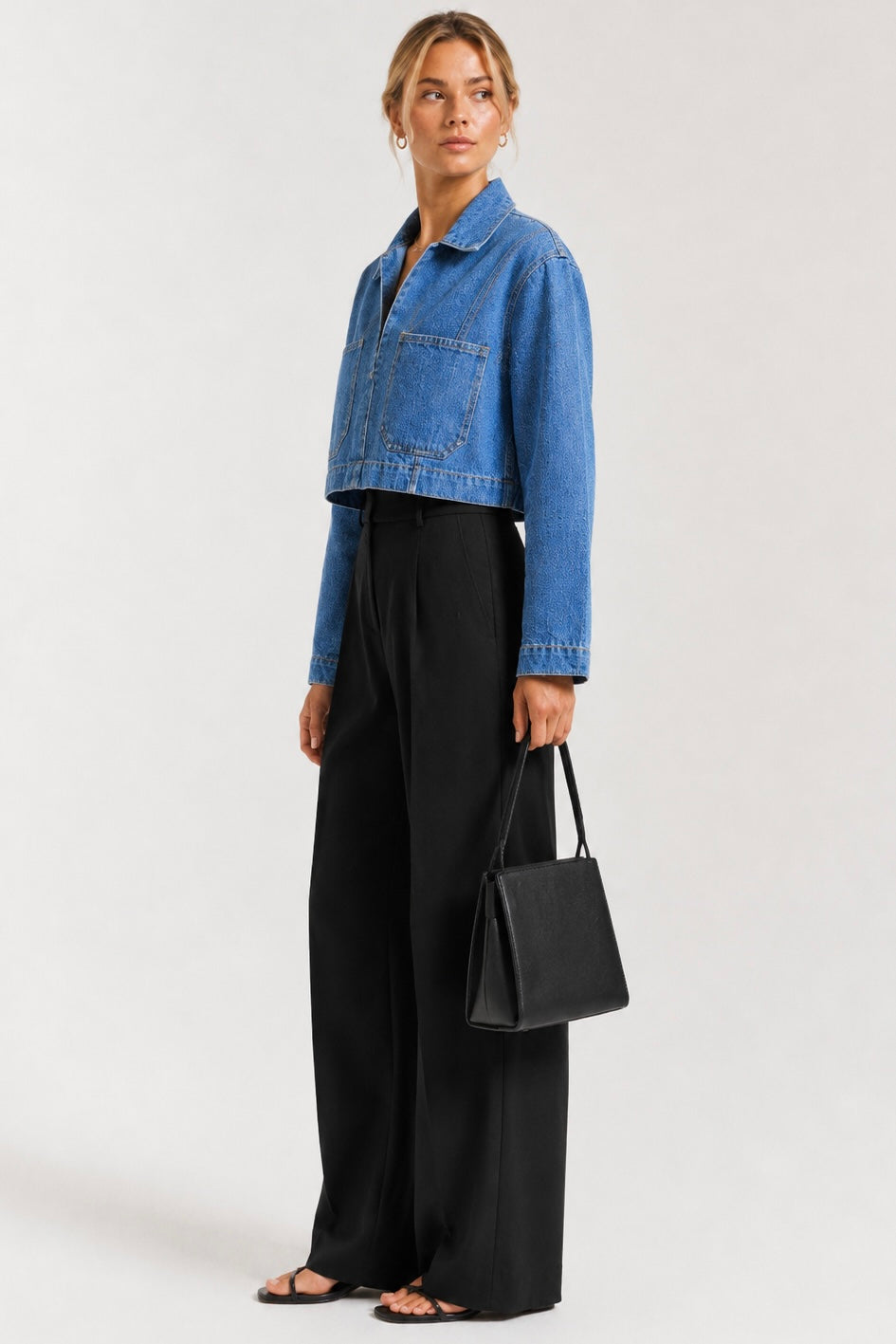 Hollis Cropped Denim Shirt
