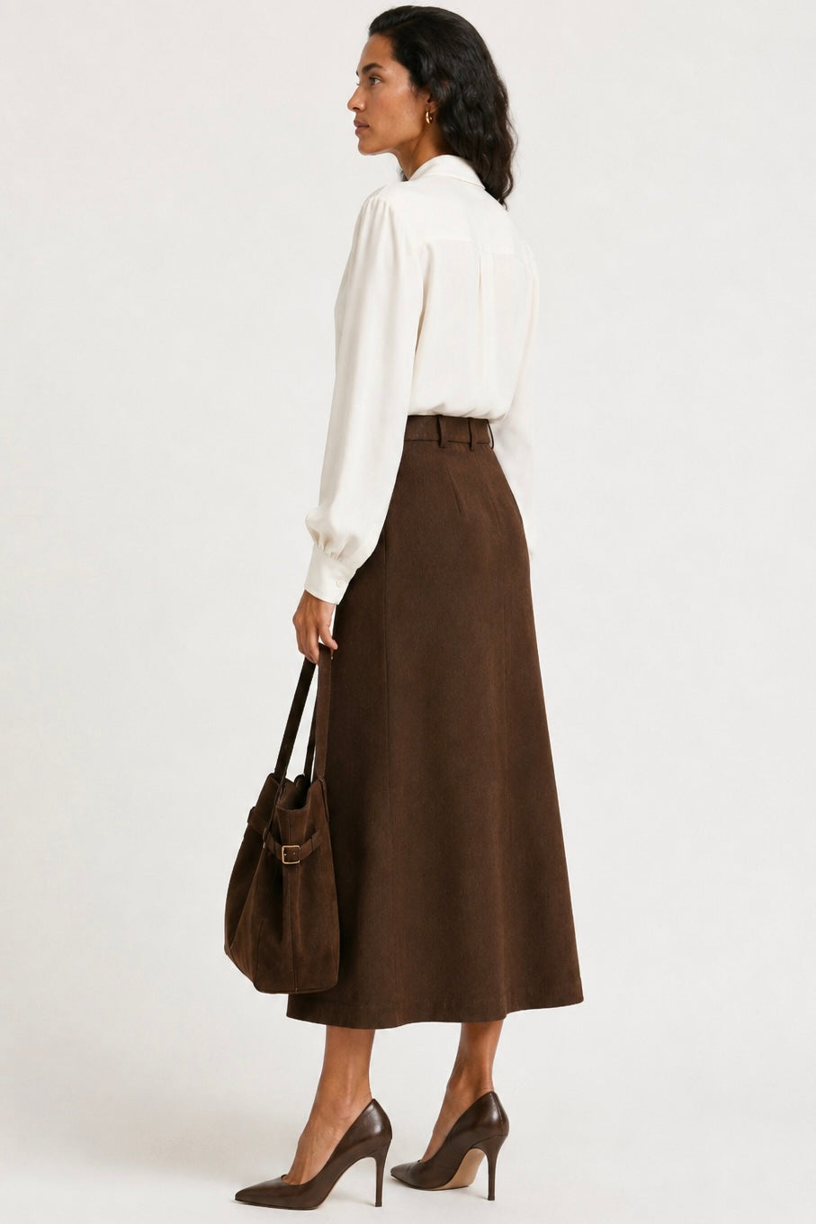 Meridian Structured Midi Skirt