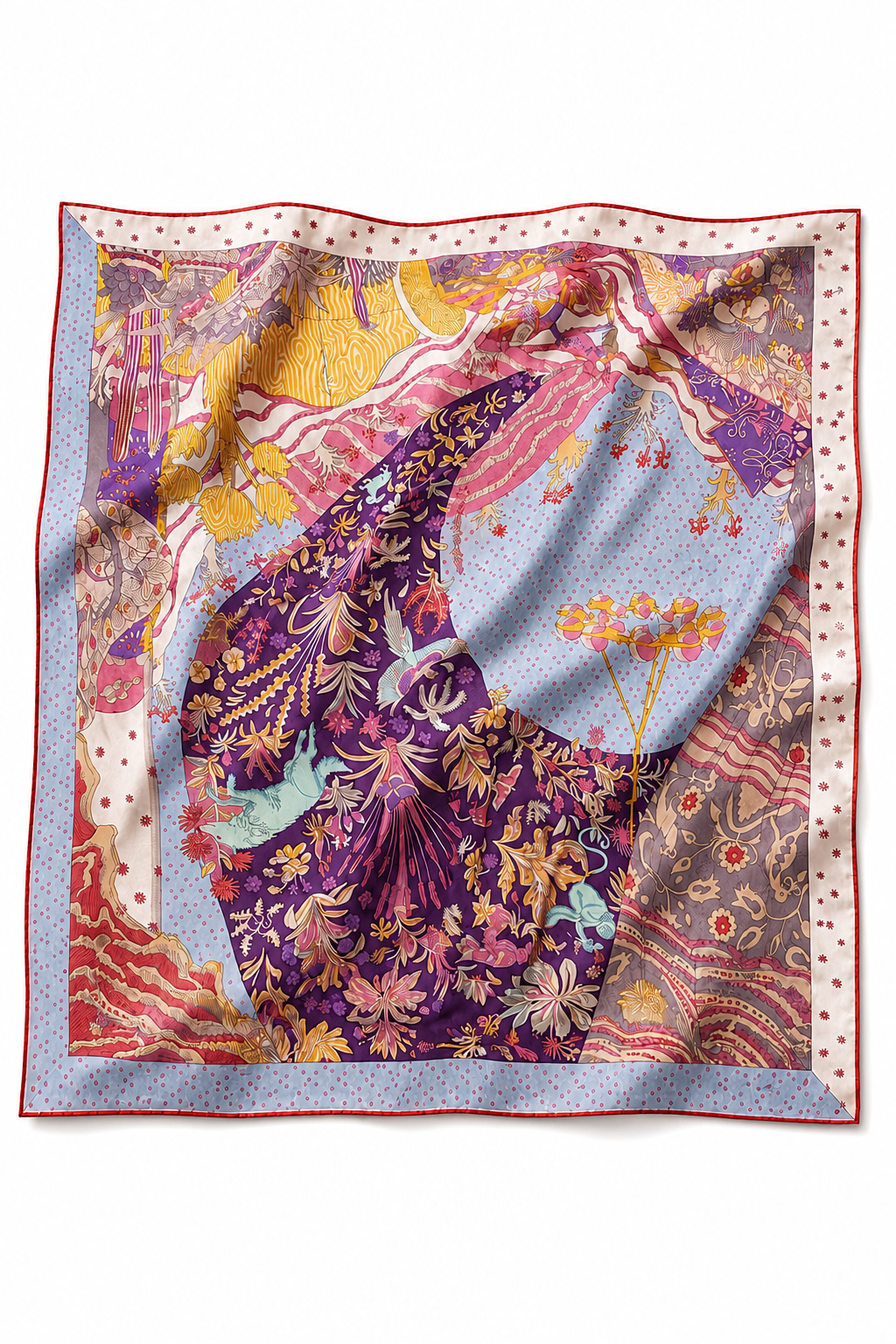Jardin Rêvé 70 x 70 Foulard