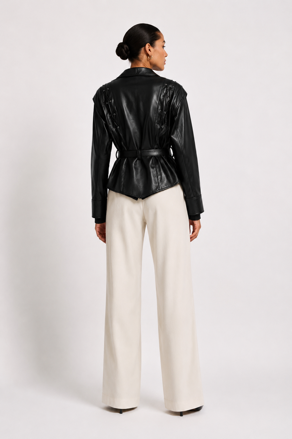 Valen Leather Wrap Jacket