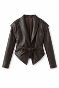 Valen Leather Wrap Jacket