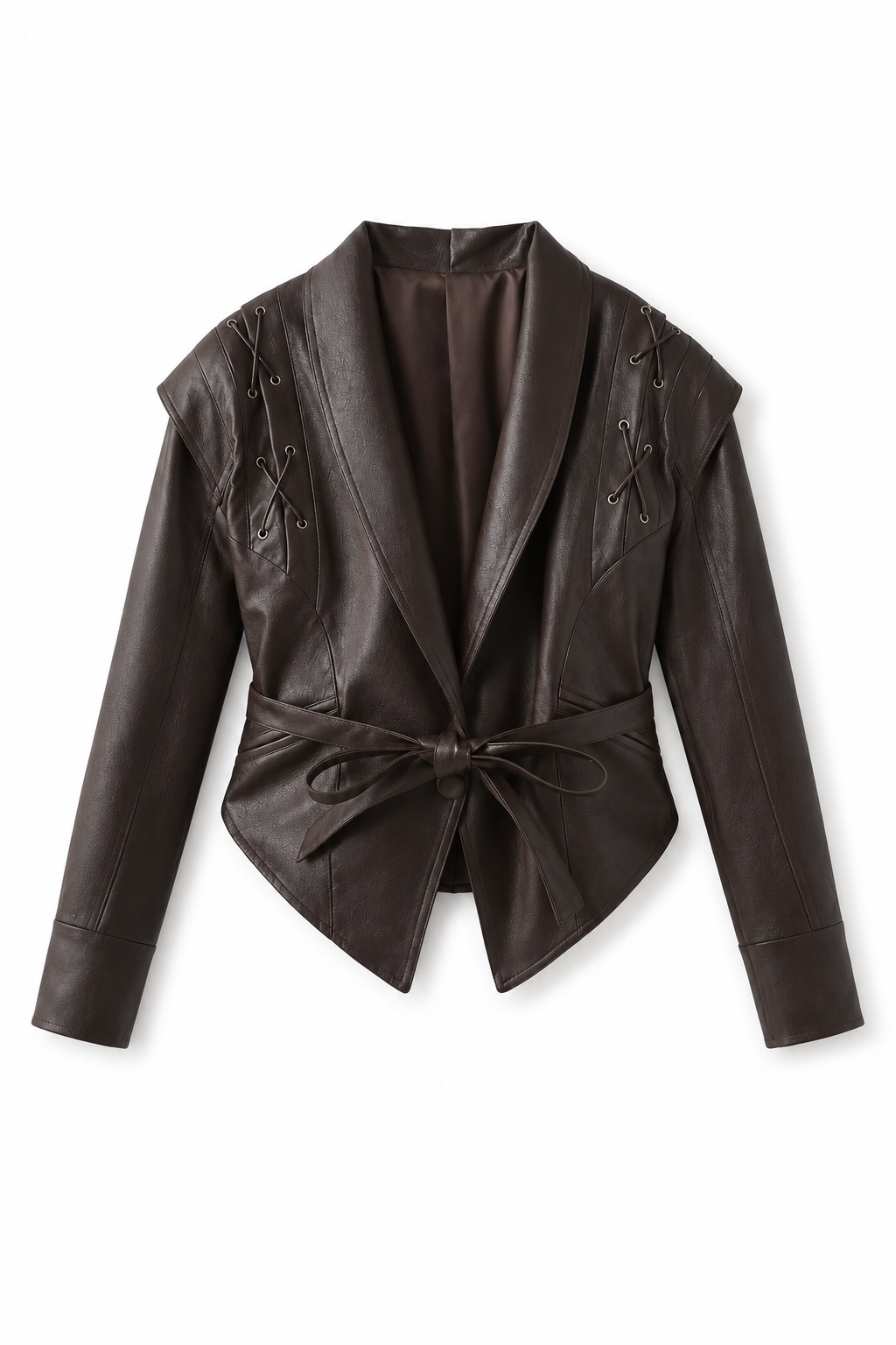 Valen Leather Wrap Jacket