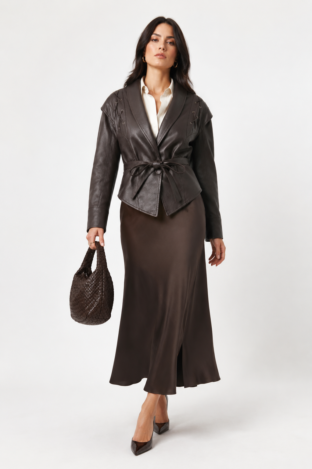 Valen Leather Wrap Jacket