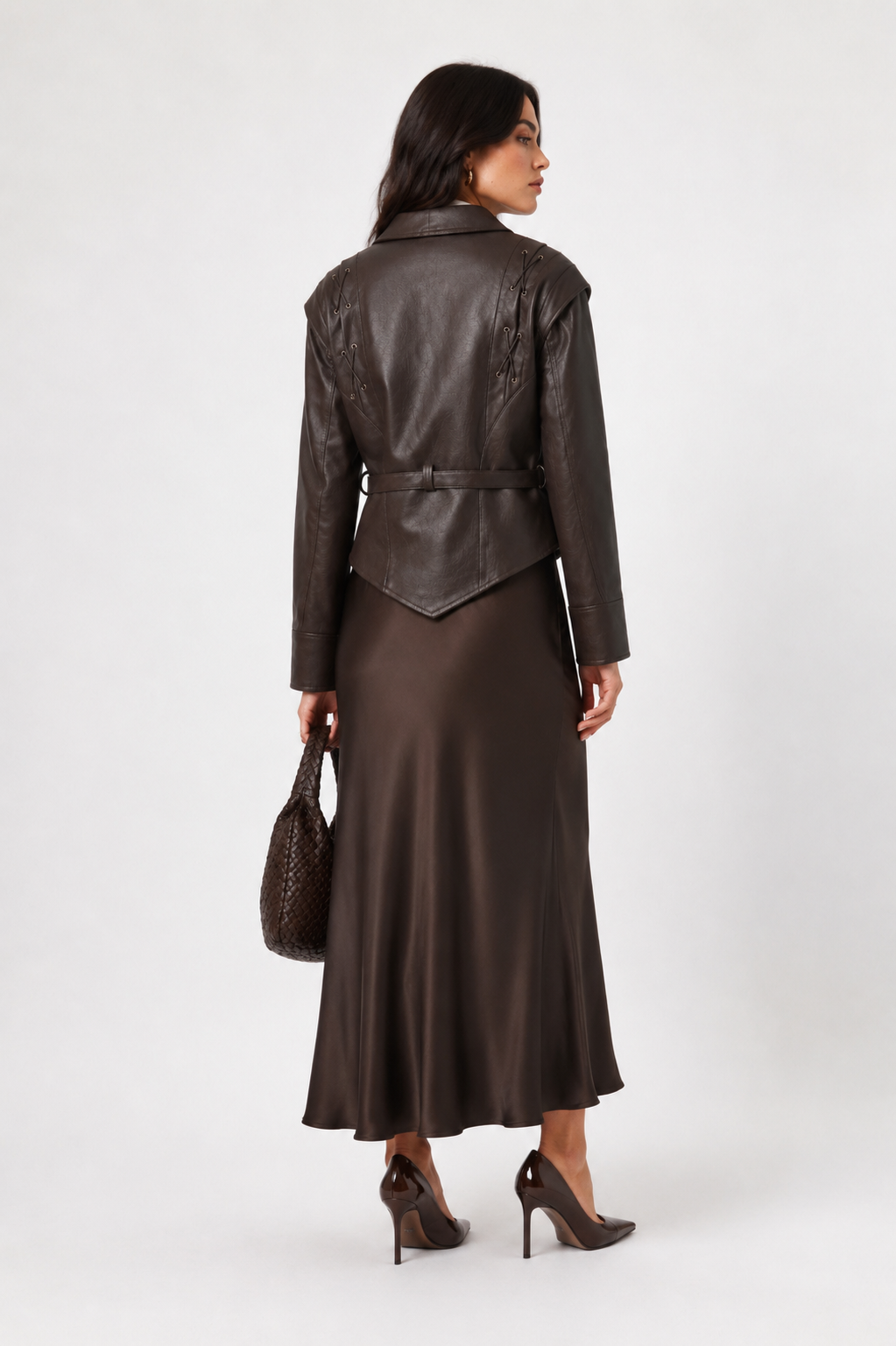 Valen Leather Wrap Jacket