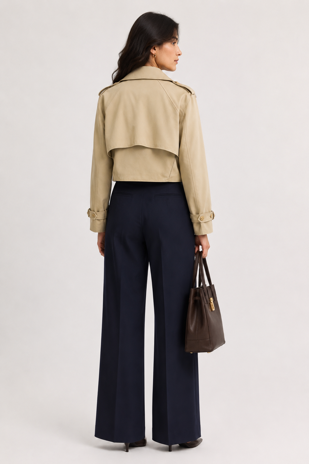 Harper Cropped Trench Jacket