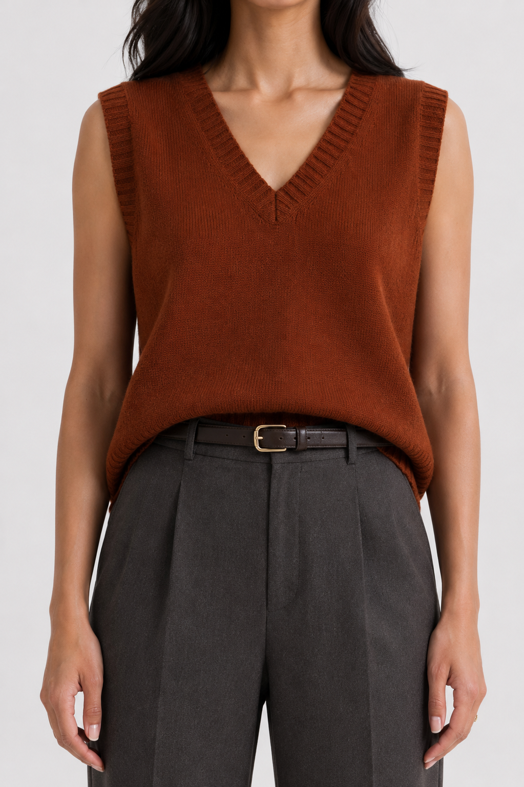 Classic V-Neck Knit Vest