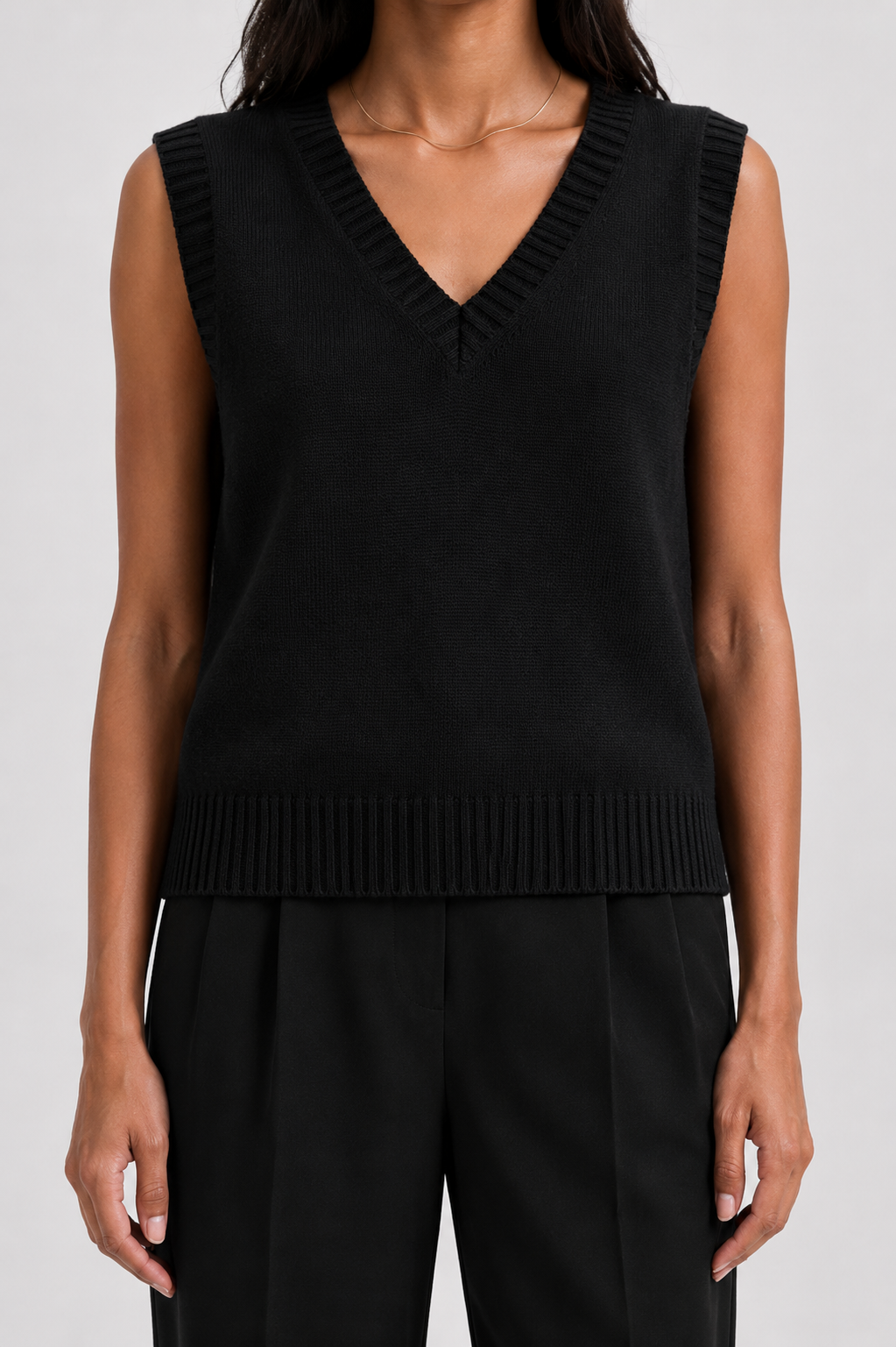 Classic V-Neck Knit Vest