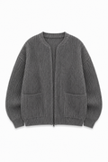 Elvarin Ribbed Zip Cardigan
