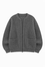 Elvarin Ribbed Zip Cardigan