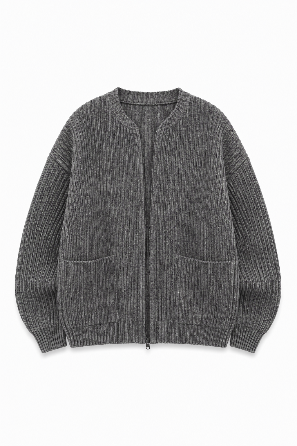 Elvarin Ribbed Zip Cardigan
