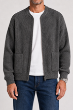Elvarin Ribbed Zip Cardigan