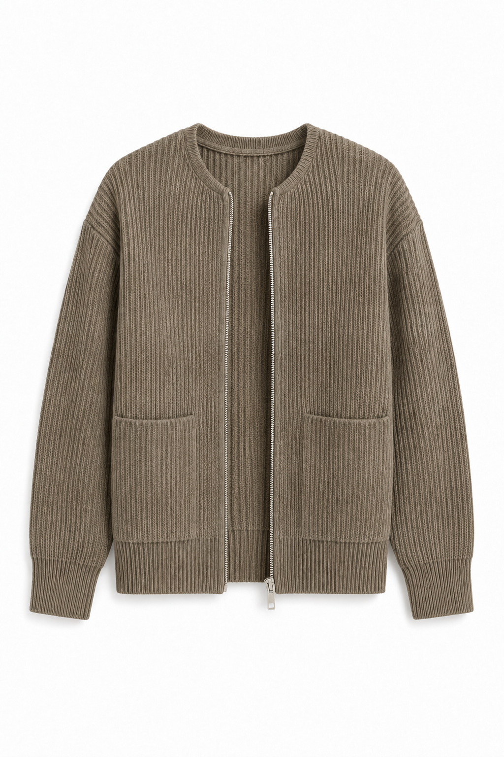Elvarin Ribbed Zip Cardigan
