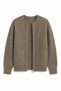 Elvarin Ribbed Zip Cardigan