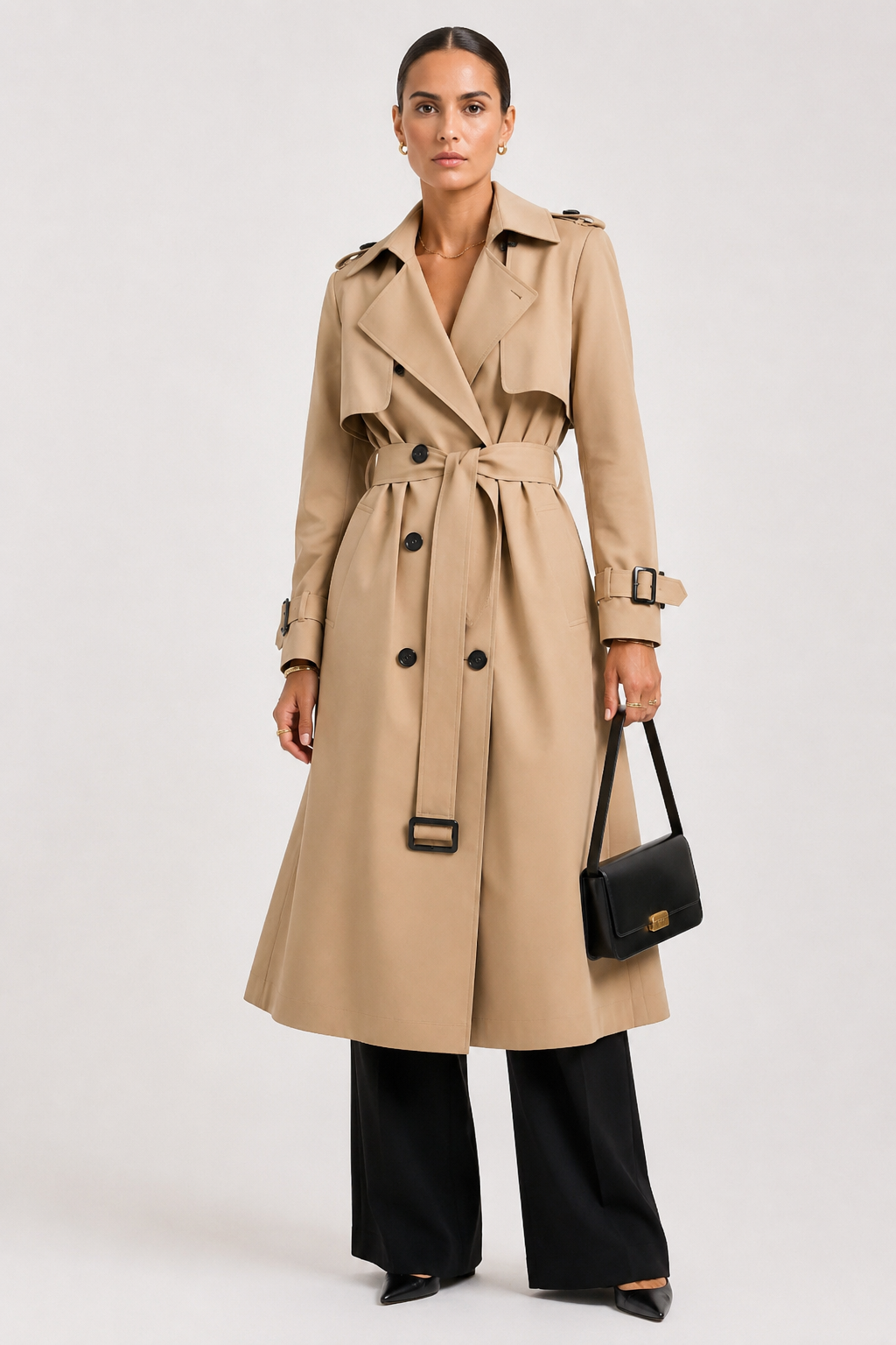 Avelisse Belted Trench Coat