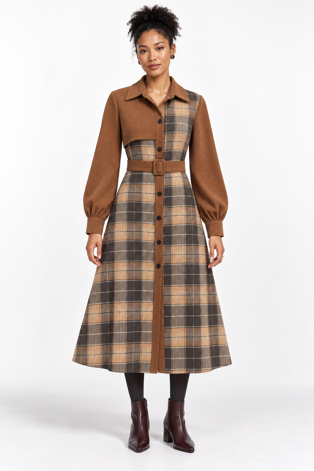 Alderwyn Plaid Dress