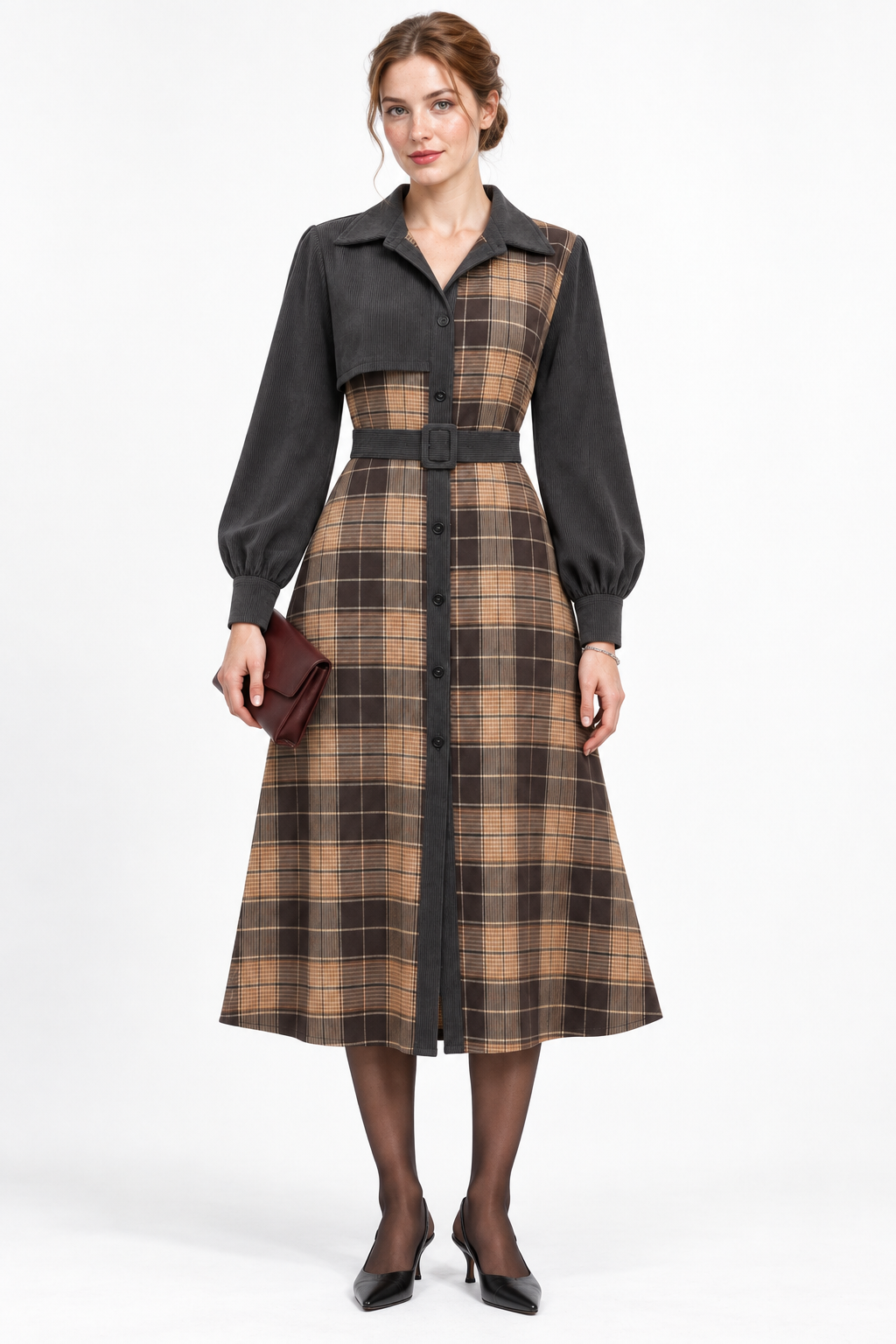 Alderwyn Plaid Dress