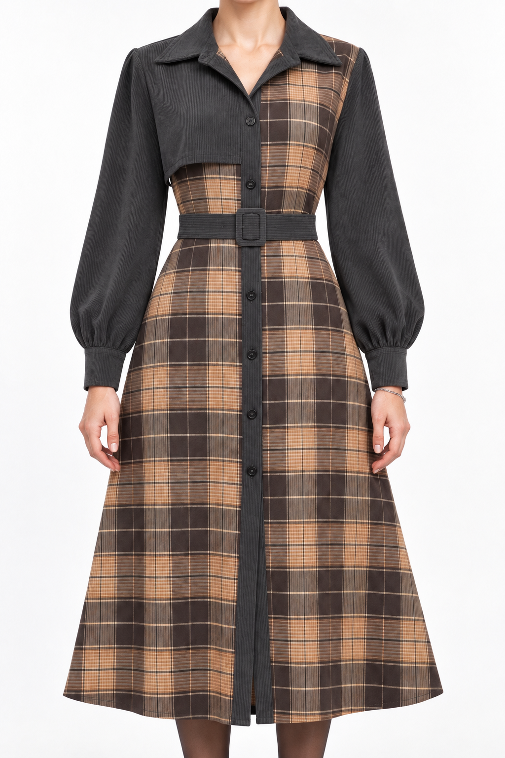 Alderwyn Plaid Dress