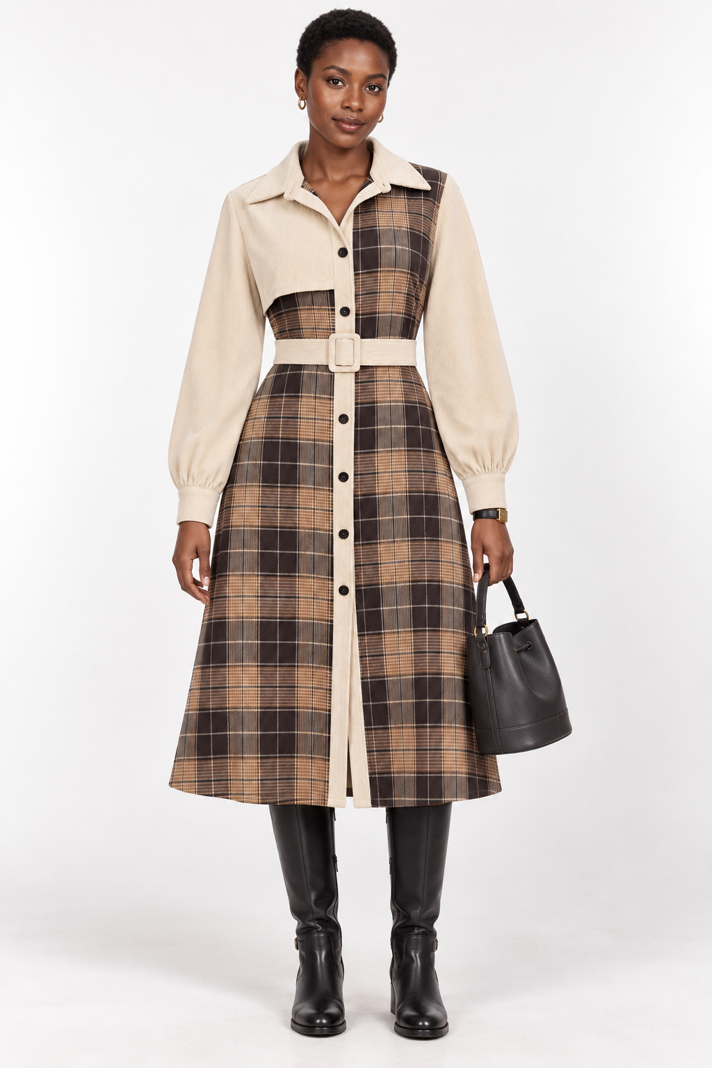 Alderwyn Plaid Dress