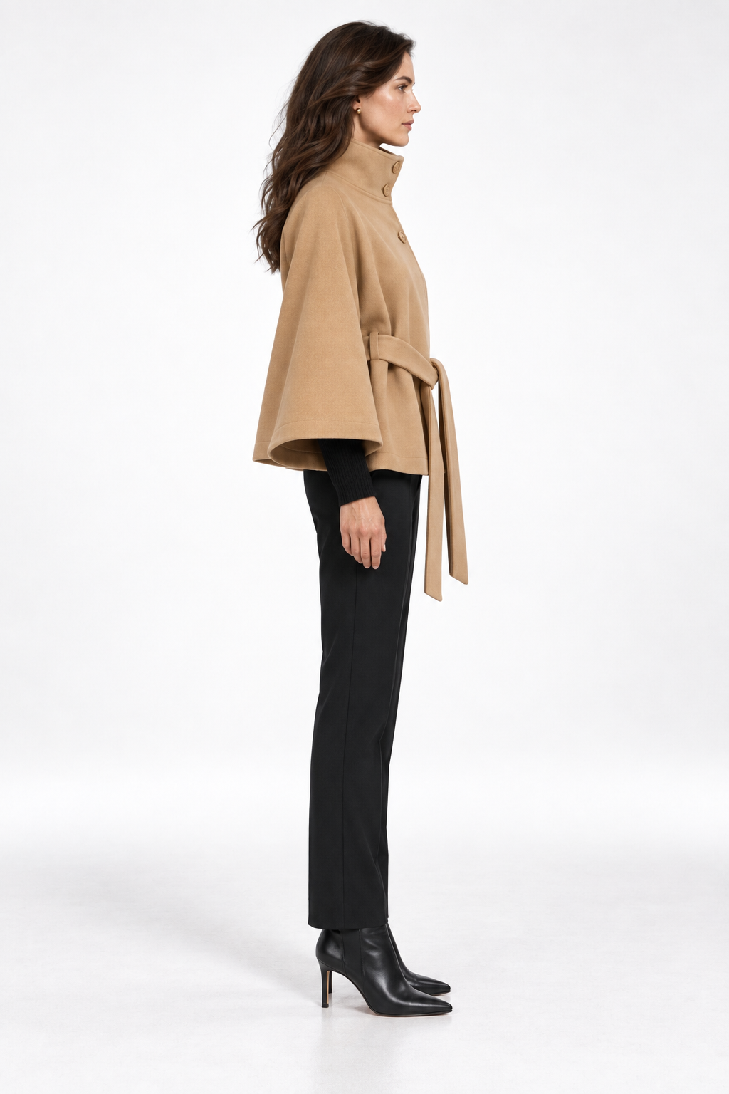 Bellerive Belted Cape Coat