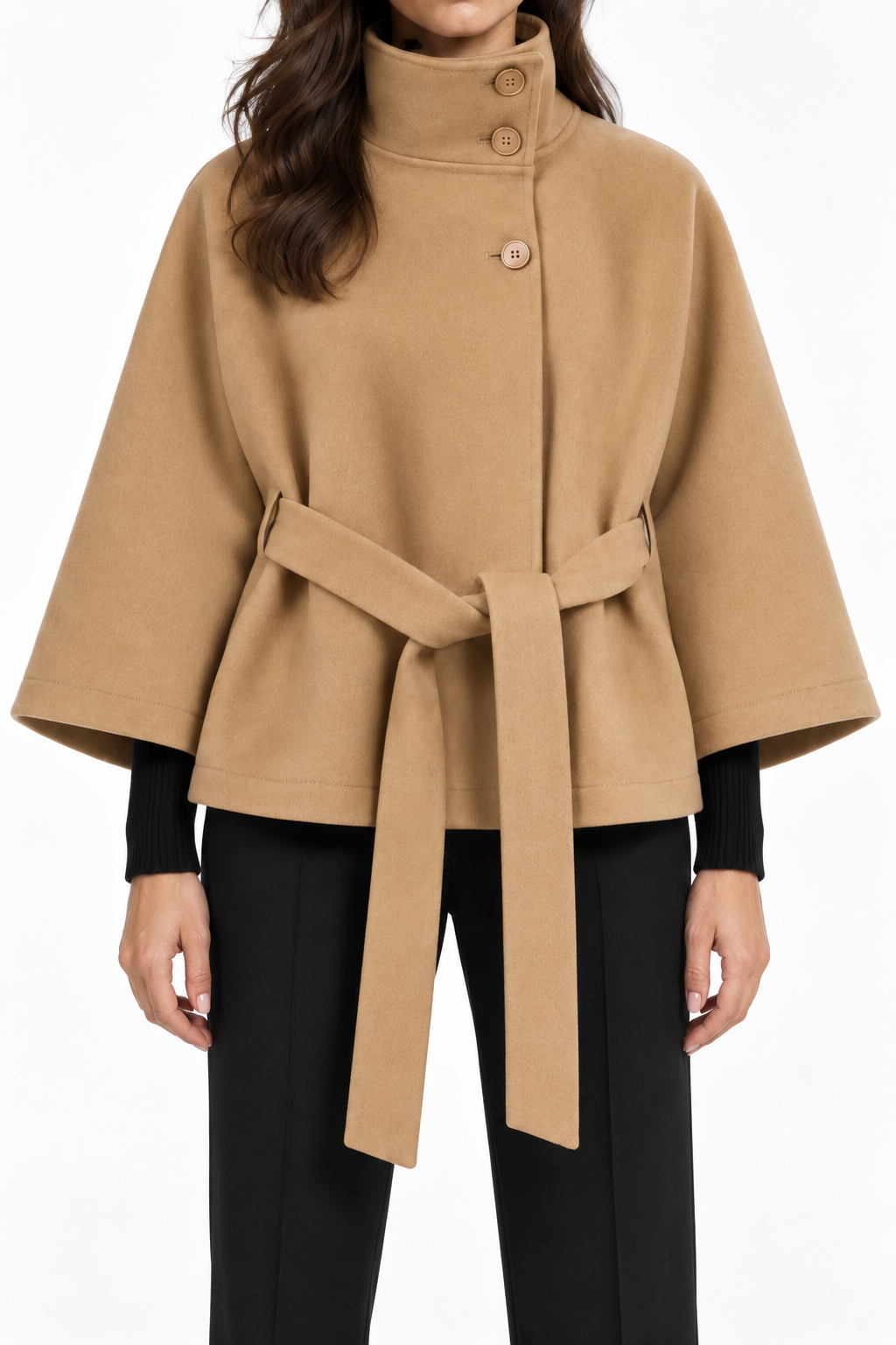 Bellerive Belted Cape Coat
