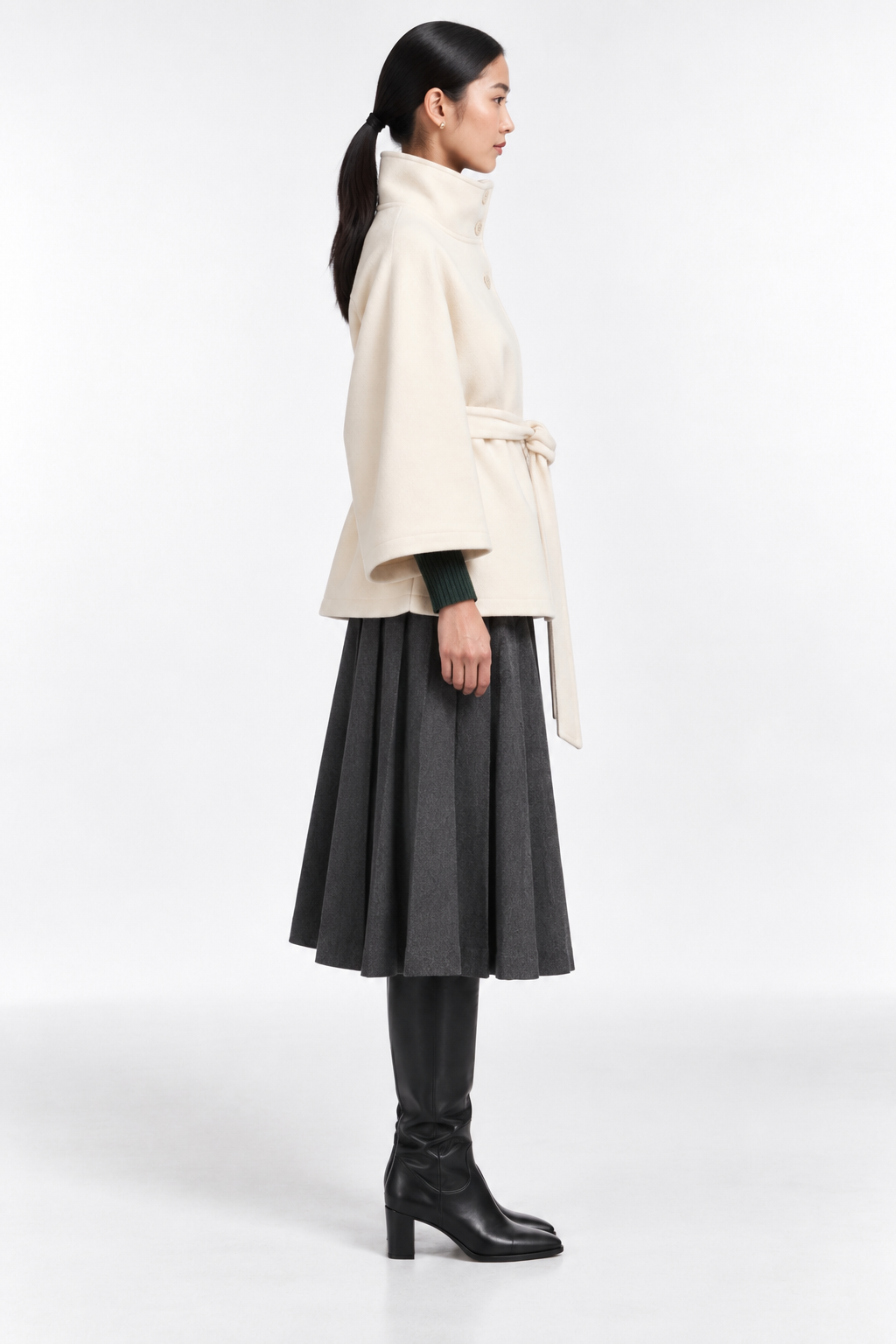 Bellerive Belted Cape Coat