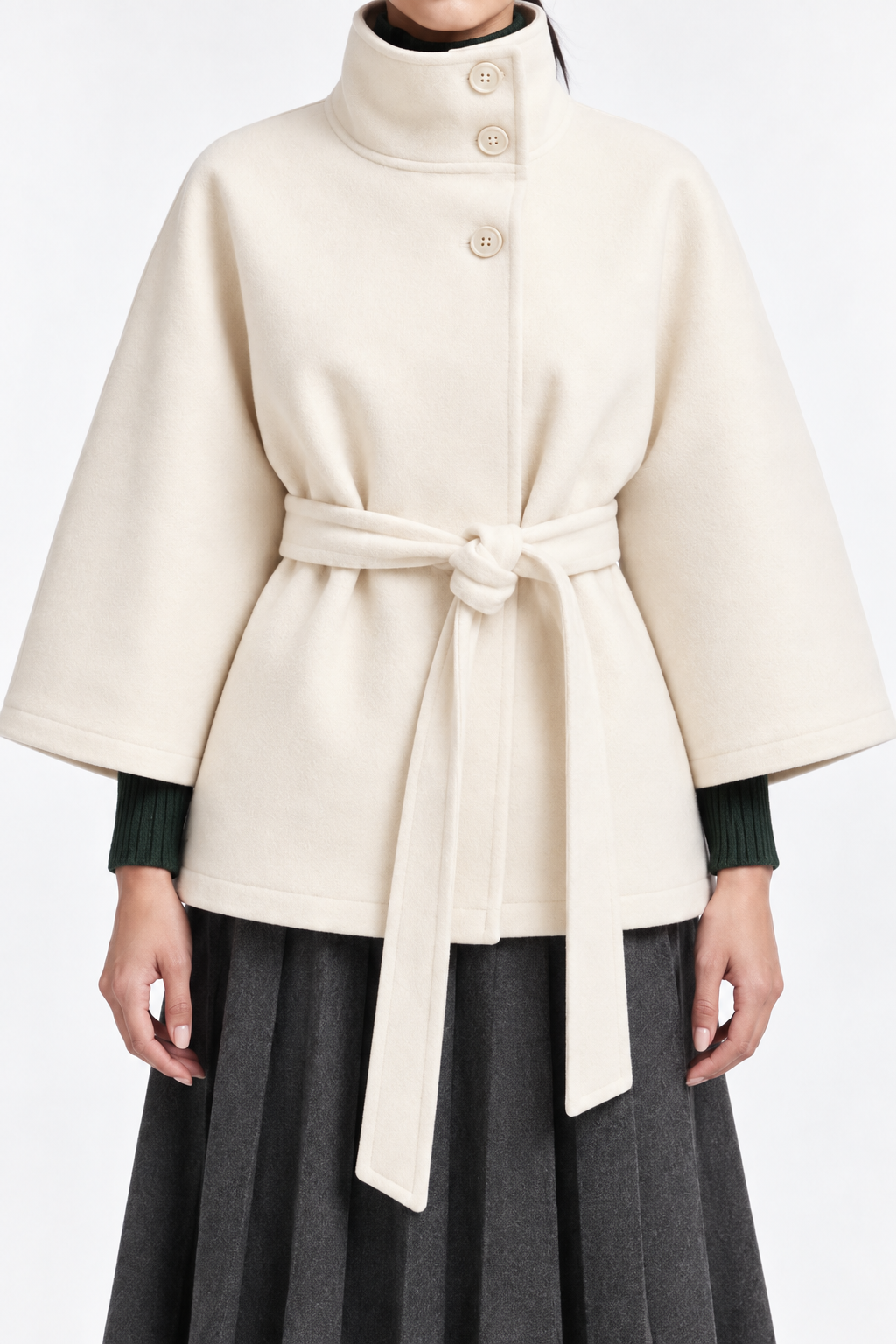 Bellerive Belted Cape Coat