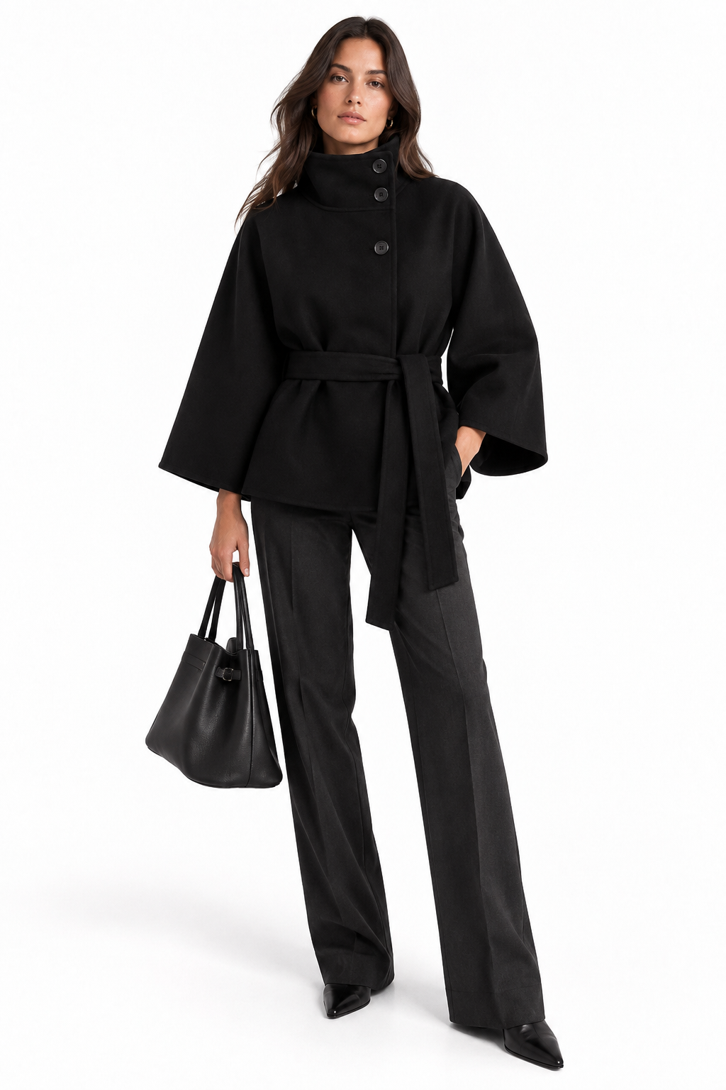 Bellerive Belted Cape Coat
