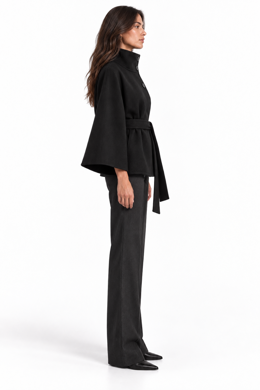 Bellerive Belted Cape Coat