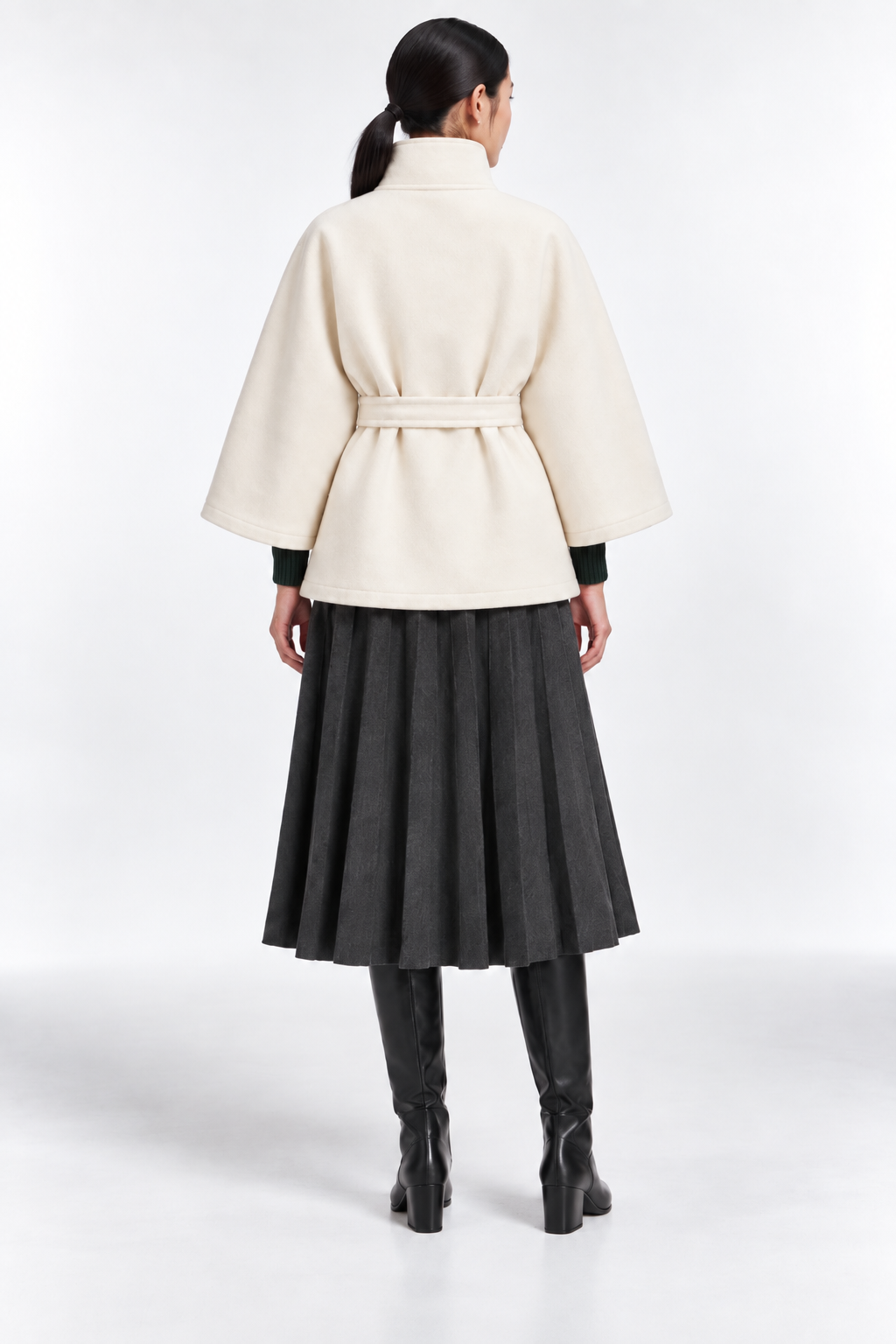 Bellerive Belted Cape Coat