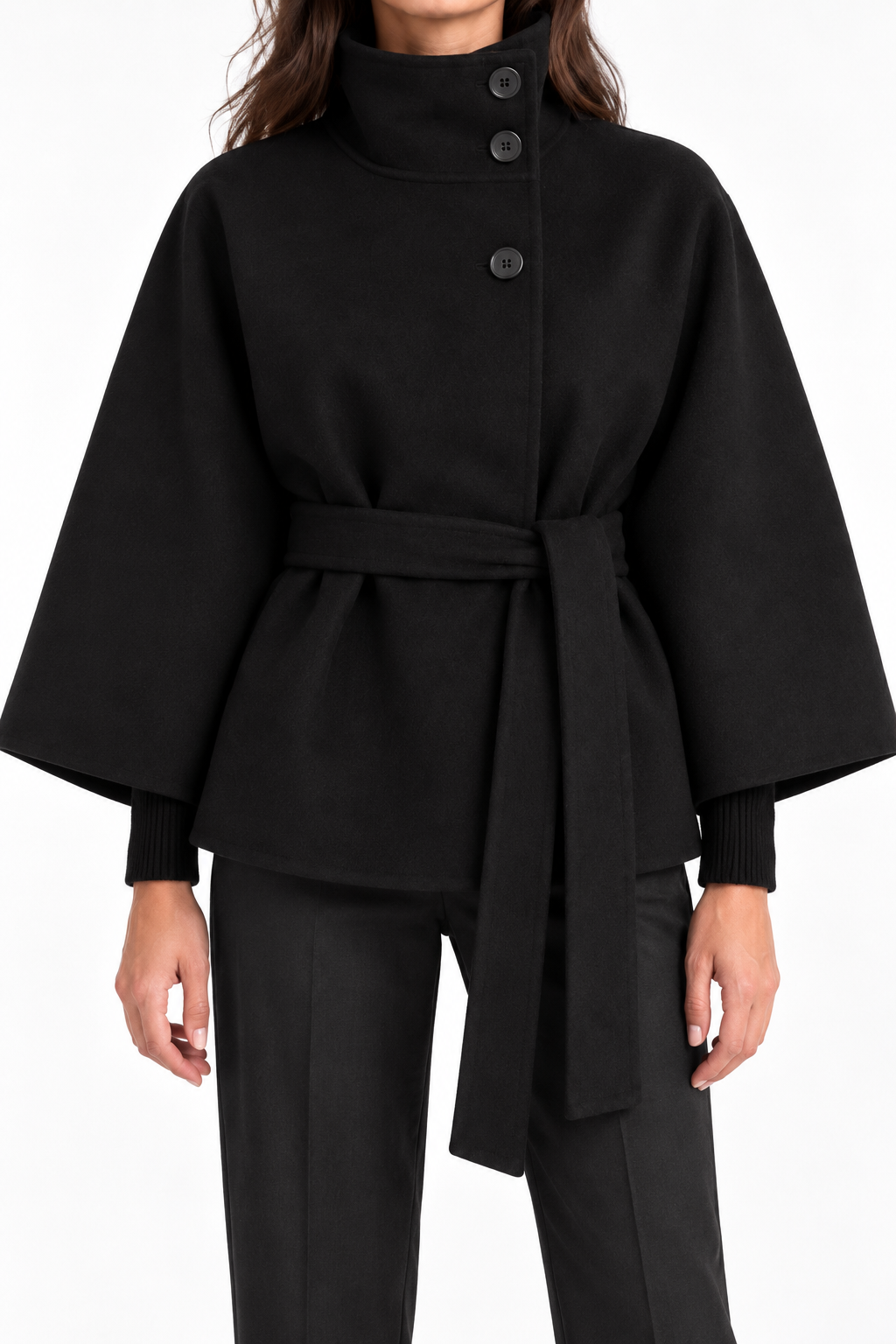 Bellerive Belted Cape Coat