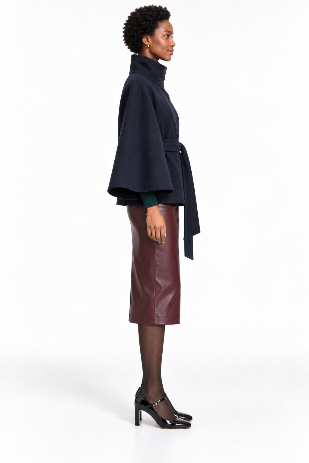 Bellerive Belted Cape Coat