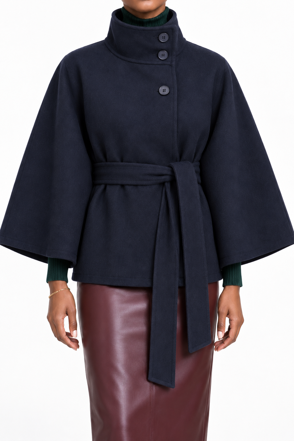Bellerive Belted Cape Coat