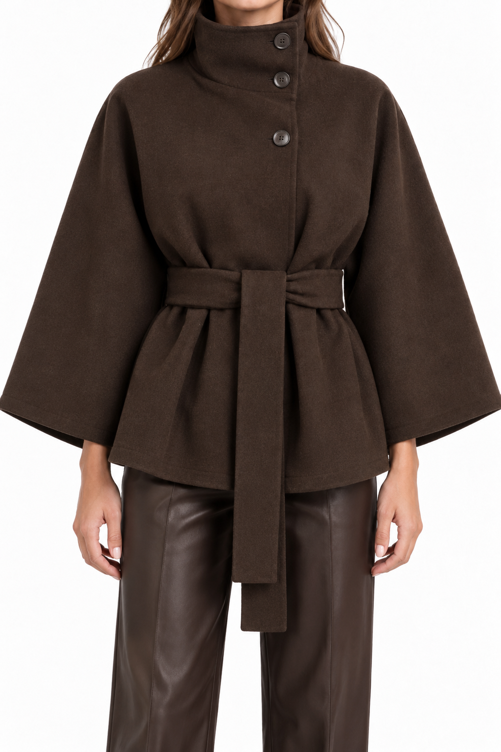 Bellerive Belted Cape Coat